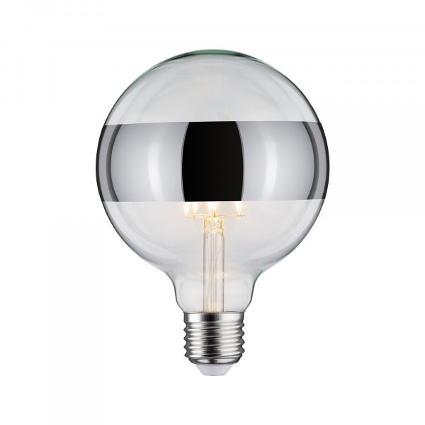 LED Globe 125 Ringspiegel Chroom 5W E27 Warmwit dimbaar